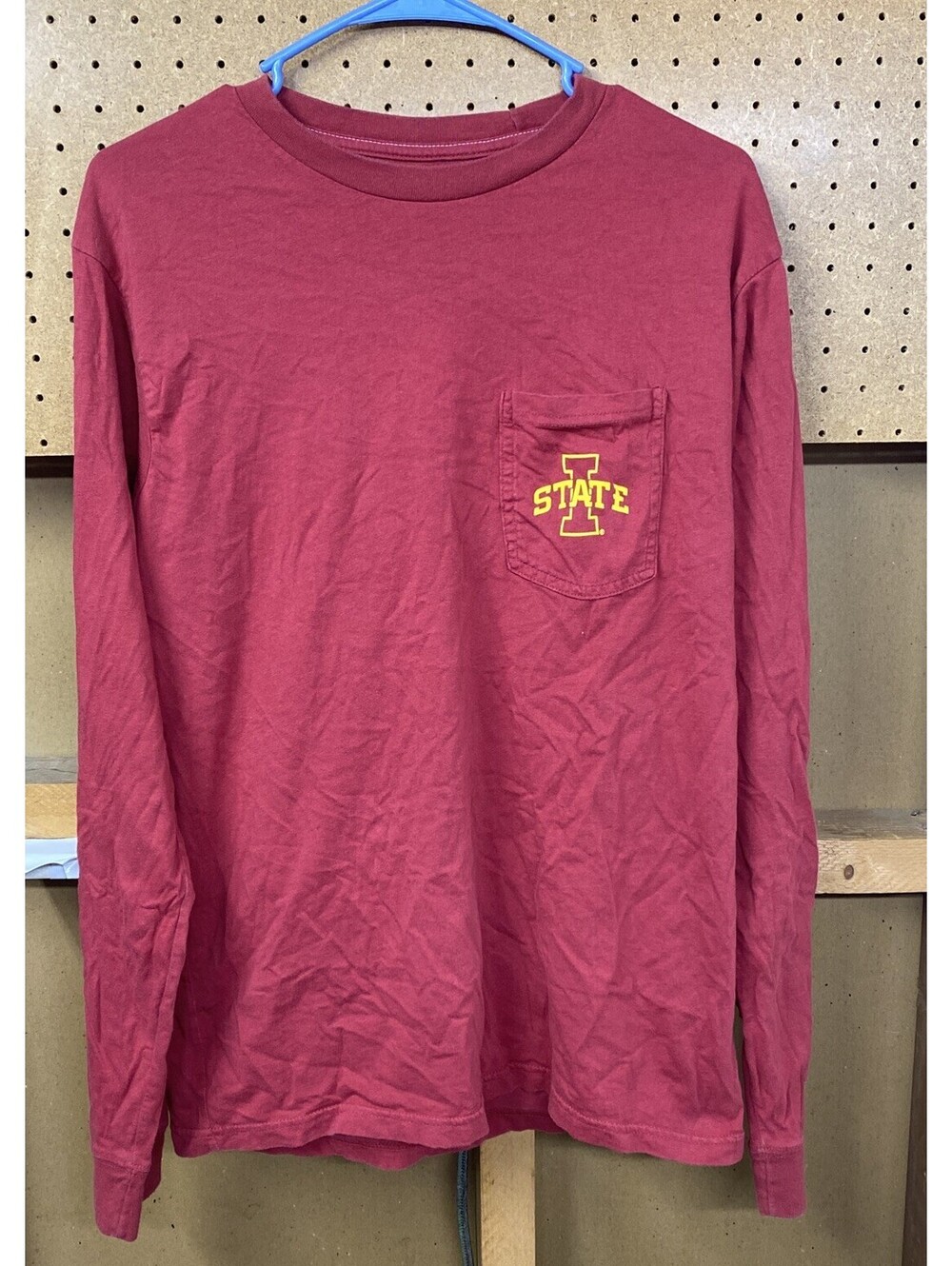 Iowa State Cyclones Long Sleeve Pocket Shirt Adult Size Medium